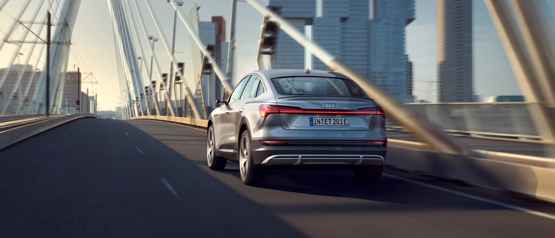 Audi e-tron Sportback on a bridge